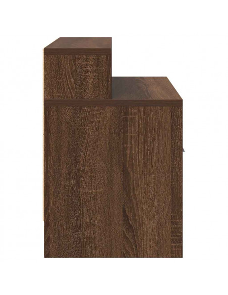 Comodini con Cassetto 2 pz Rovere Marrone 51x31x47 cm