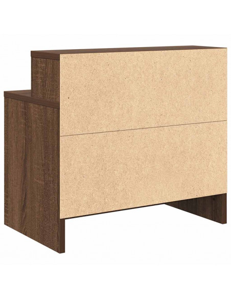 Comodini con Cassetto 2 pz Rovere Marrone 51x31x47 cm