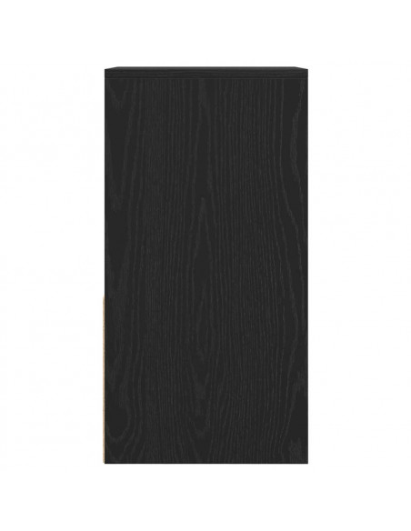 Comodini con Cassetto 2 pz Rovere Neri 35x34x66,5 cm