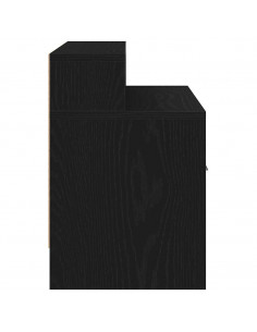 Comodini con Cassetto 2 pz Rovere Nero 51x31x47 cm