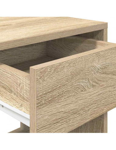 Comodini con Cassetto 2 pz Rovere Sonoma 35x34x66,5 cm