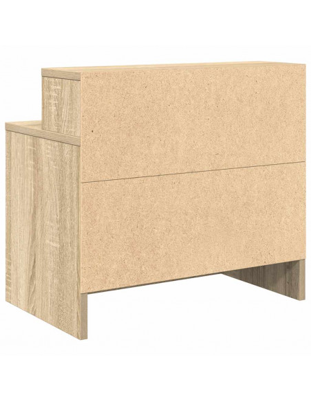 Comodini con Cassetto 2 pz Rovere Sonoma 51x31x47 cm