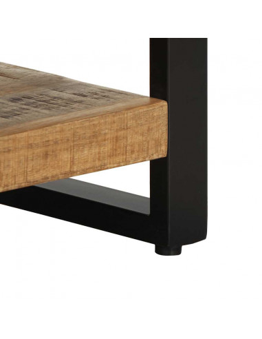 Comodino 35x34x45 cm in Legno Massello Mango Grezzo