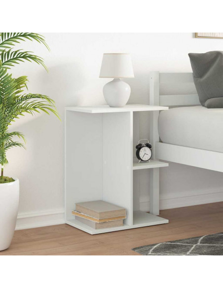 Comodino Bianco 46,5x29x61 cm in Legno Multistrato