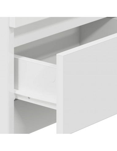 Comodino con 2 Cassetti Bianco 40x33x60 cm
