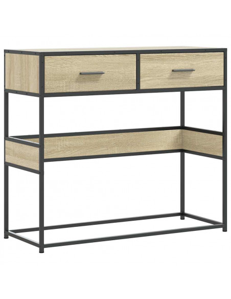 Tavolo Consolle Rovere Sonoma 90x35x80 cm in Legno Multistrato