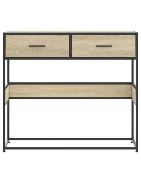 Tavolo Consolle Rovere Sonoma 90x35x80 cm in Legno Multistrato