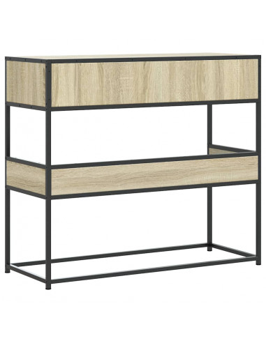 Tavolo Consolle Rovere Sonoma 90x35x80 cm in Legno Multistrato