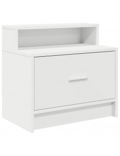 Comodino con Cassetto Bianco 51x31x47 cm