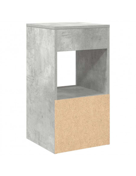Comodino con Cassetto Grigio Cemento 35x34x66,5 cm
