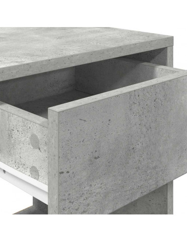 Comodino con Cassetto Grigio Cemento 35x34x66,5 cm