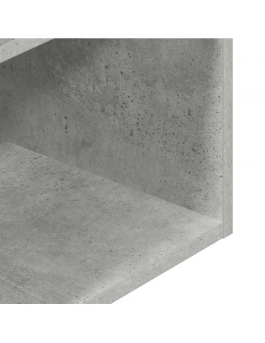 Comodino con Cassetto Grigio Cemento 35x34x66,5 cm