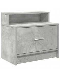 Comodino con Cassetto Grigio Cemento 51x31x47 cm