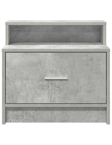 Comodino con Cassetto Grigio Cemento 51x31x47 cm
