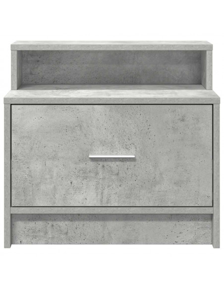 Comodino con Cassetto Grigio Cemento 51x31x47 cm