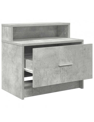 Comodino con Cassetto Grigio Cemento 51x31x47 cm