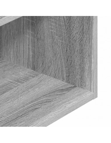 Comodino con Cassetto Grigio Sonoma 35x34x66,5 cm