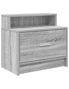 Comodino con Cassetto Grigio Sonoma 51x31x47 cm