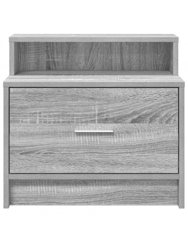 Comodino con Cassetto Grigio Sonoma 51x31x47 cm