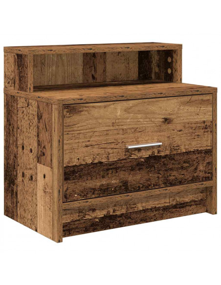 Comodino con Cassetto Legno Antico 51x31x47 cm
