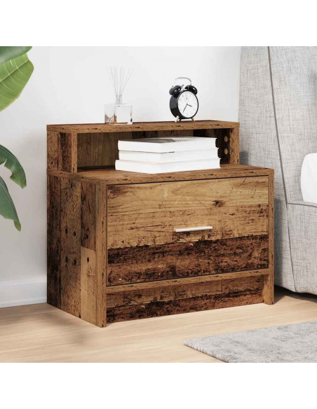 Comodino con Cassetto Legno Antico 51x31x47 cm