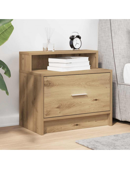 Comodino con Cassetto Rovere Artigianale 51x31x47 cm
