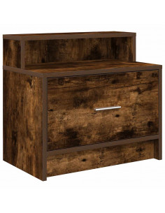 Comodino con Cassetto Rovere Fumo 51x31x47 cm