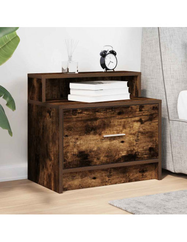 Comodino con Cassetto Rovere Fumo 51x31x47 cm