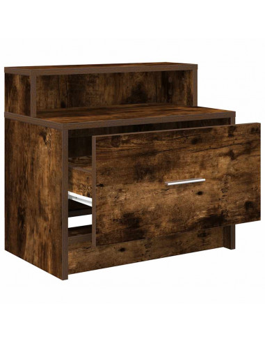 Comodino con Cassetto Rovere Fumo 51x31x47 cm