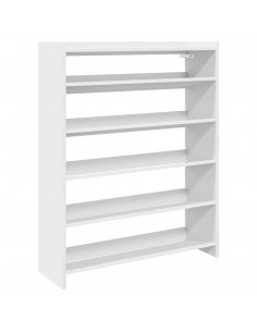 Scarpiera Bianca 80x25x100 cm in Legno Multistrato