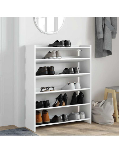 Scarpiera Bianca 80x25x100 cm in Legno Multistrato