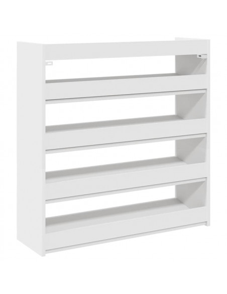 Scarpiera Bianca 80x25x81 cm in Legno Multistrato