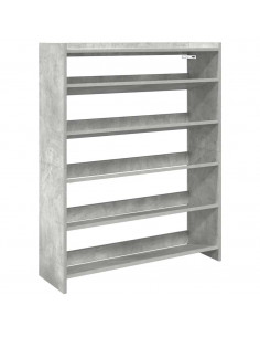 Scarpiera Grigio Cemento 80x25x100 cm in Legno Multistrato