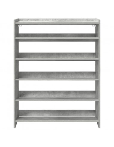 Scarpiera Grigio Cemento 80x25x100 cm in Legno Multistrato