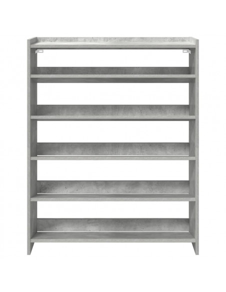 Scarpiera Grigio Cemento 80x25x100 cm in Legno Multistrato