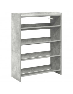 Scarpiera Grigio Cemento 80x25x61,5 cm in Legno Multistrato