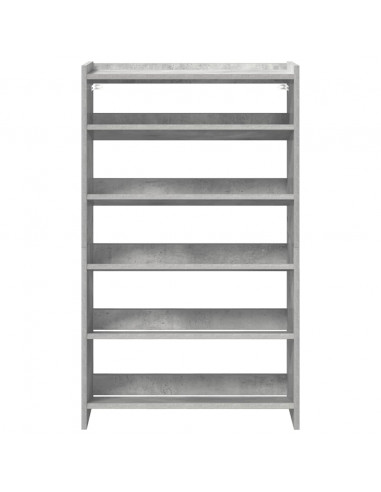 Scarpiera Grigio Cemento 80x25x61,5 cm in Legno Multistrato