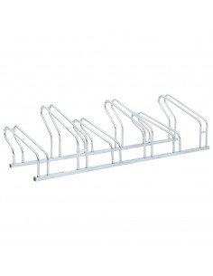 Supporto per 6 Bici da Pavimento Autoportante Acciaio Zincato 2