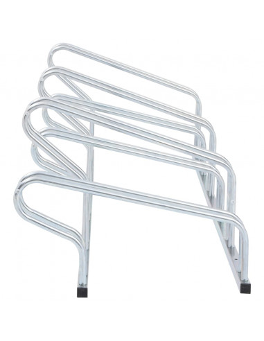 Supporto per 6 Bici da Pavimento Autoportante Acciaio Zincato