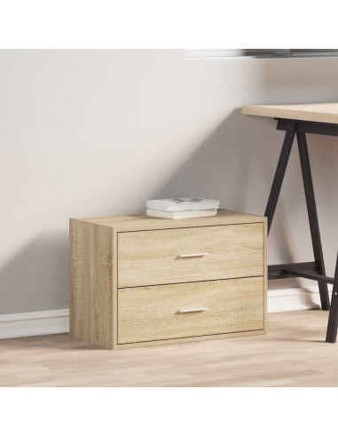 Armadio con 2 Cassetti Rovere Sonoma 60x31x40 cm in Truciolato