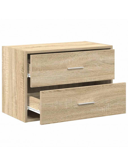 Armadio con 2 Cassetti Rovere Sonoma 60x31x40 cm in Truciolato
