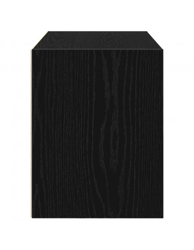 Armadio con 2 Cassetti Rovere Nero 60x31x40 cm in Truciolato