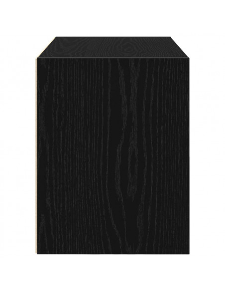 Armadio con 2 Cassetti Rovere Nero 60x31x40 cm in Truciolato
