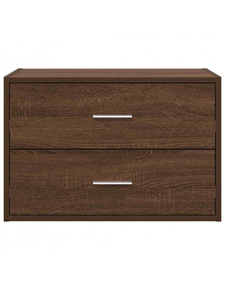 Armadio con 2 Cassetti Rovere Marrone 60x31x40 cm in Truciolato