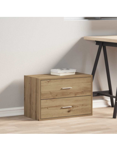 Armadio con 2 Cassetti Rovere Artigianale 60x31x40cm Truciolato