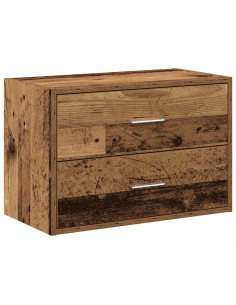 Armadio con 2 Cassetti Legno Antico 60x31x40 cm in Truciolato