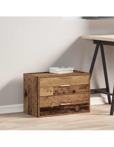 Armadio con 2 Cassetti Legno Antico 60x31x40 cm in Truciolato