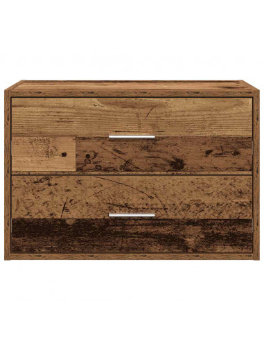 Armadio con 2 Cassetti Legno Antico 60x31x40 cm in Truciolato