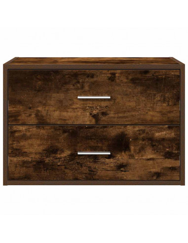 Armadio con 2 Cassetti in Rovere Fumo 60x31x40 cm in Truciolato