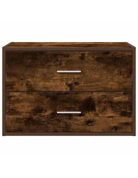 Armadio con 2 Cassetti in Rovere Fumo 60x31x40 cm in Truciolato